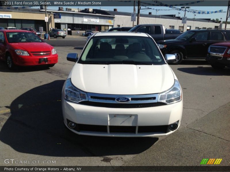 White Suede / Medium Stone 2011 Ford Focus SEL Sedan