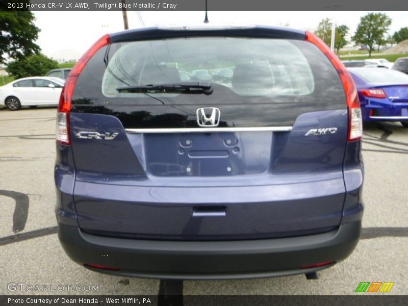 Twilight Blue Metallic / Gray 2013 Honda CR-V LX AWD