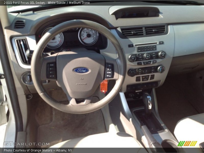 White Suede / Medium Stone 2011 Ford Focus SEL Sedan