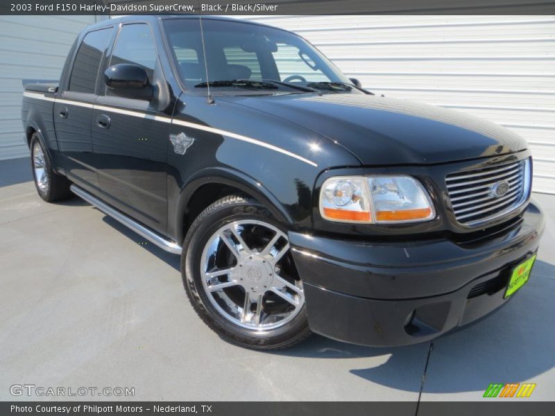 Black / Black/Silver 2003 Ford F150 Harley-Davidson SuperCrew