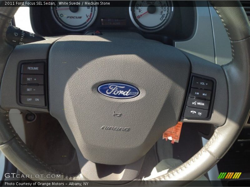 White Suede / Medium Stone 2011 Ford Focus SEL Sedan
