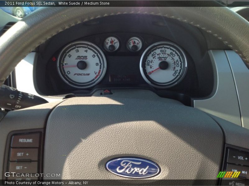 White Suede / Medium Stone 2011 Ford Focus SEL Sedan