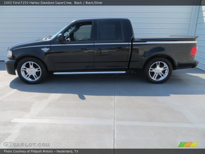 Black / Black/Silver 2003 Ford F150 Harley-Davidson SuperCrew