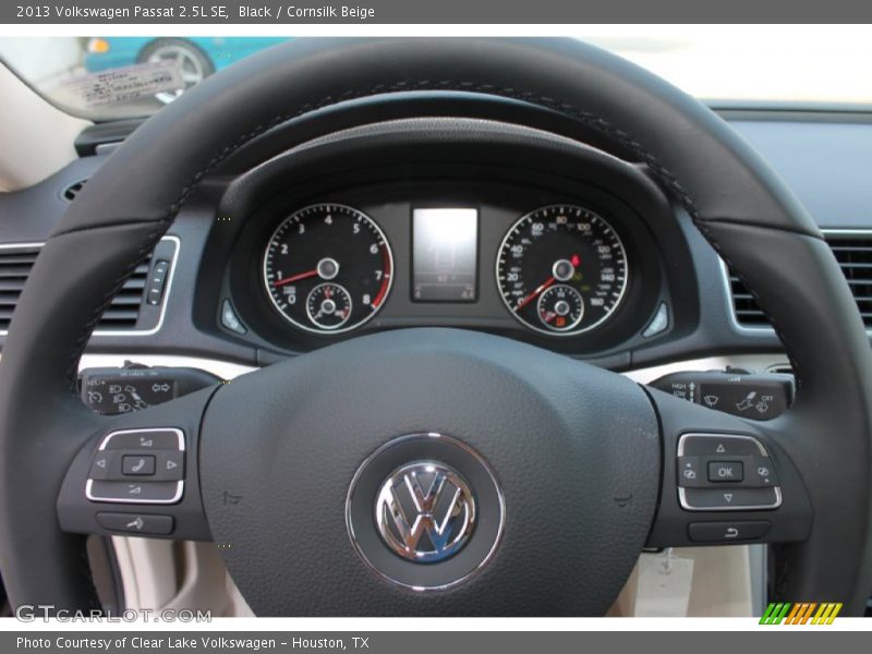 Black / Cornsilk Beige 2013 Volkswagen Passat 2.5L SE