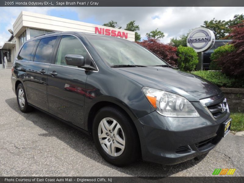 Sage Brush Pearl / Gray 2005 Honda Odyssey EX-L