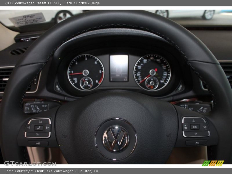 Black / Cornsilk Beige 2013 Volkswagen Passat TDI SEL