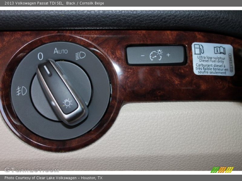 Black / Cornsilk Beige 2013 Volkswagen Passat TDI SEL
