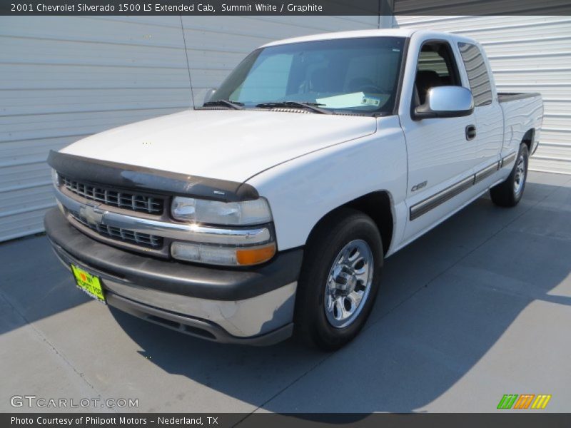 Summit White / Graphite 2001 Chevrolet Silverado 1500 LS Extended Cab