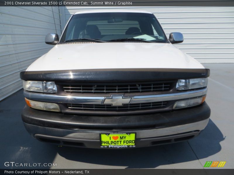 Summit White / Graphite 2001 Chevrolet Silverado 1500 LS Extended Cab