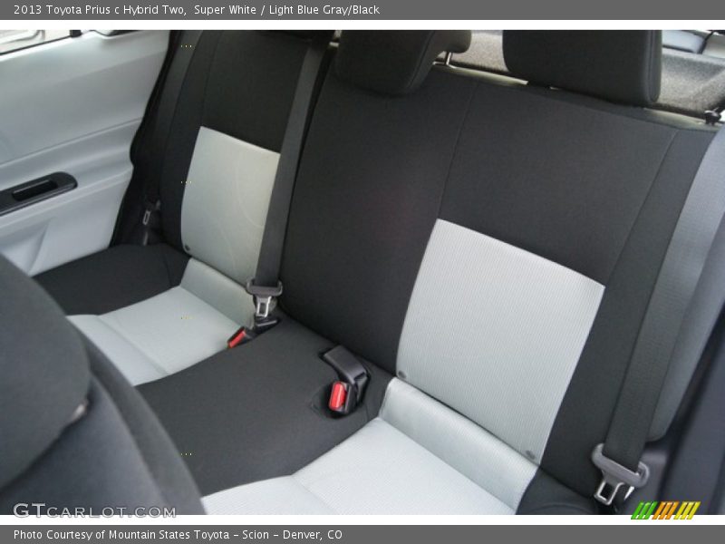 Super White / Light Blue Gray/Black 2013 Toyota Prius c Hybrid Two