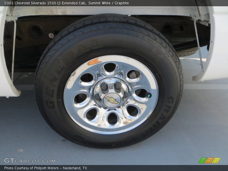 Summit White / Graphite 2001 Chevrolet Silverado 1500 LS Extended Cab