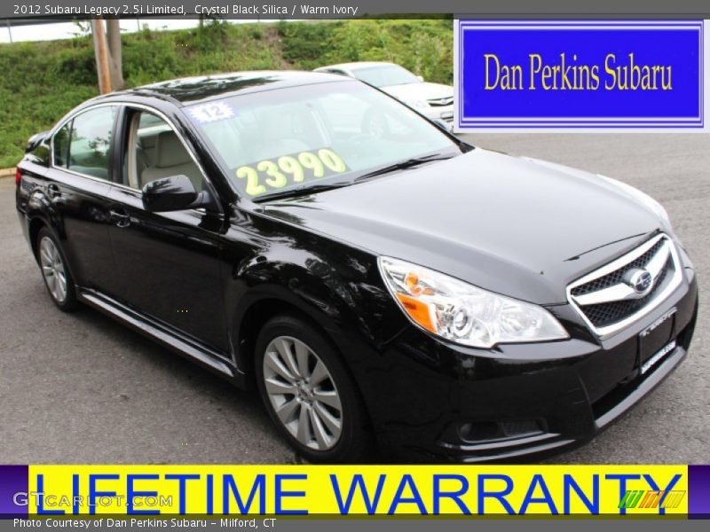 Crystal Black Silica / Warm Ivory 2012 Subaru Legacy 2.5i Limited