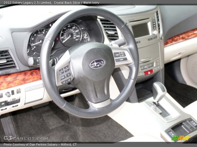 Crystal Black Silica / Warm Ivory 2012 Subaru Legacy 2.5i Limited