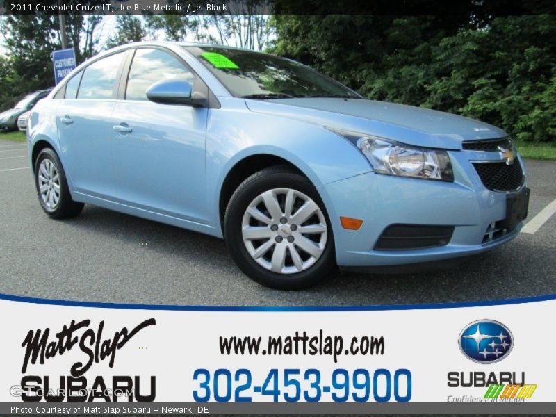 Ice Blue Metallic / Jet Black 2011 Chevrolet Cruze LT