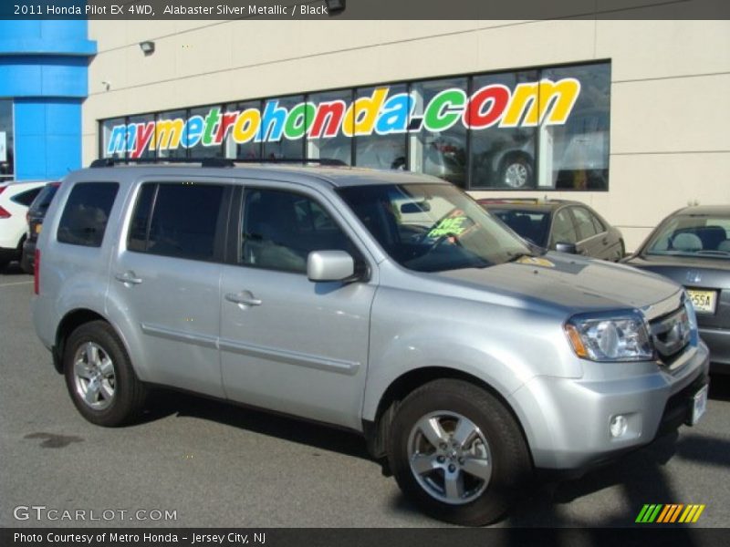Alabaster Silver Metallic / Black 2011 Honda Pilot EX 4WD