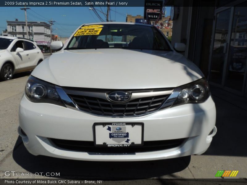 Satin White Pearl / Ivory 2009 Subaru Impreza 2.5i Premium Sedan