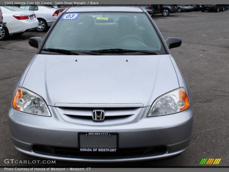Satin Silver Metallic / Black 2003 Honda Civic HX Coupe