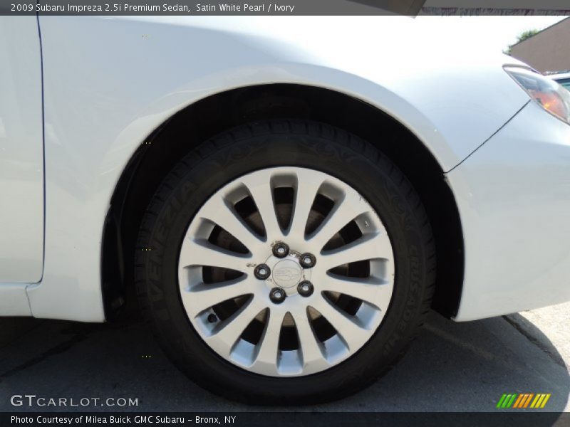 Satin White Pearl / Ivory 2009 Subaru Impreza 2.5i Premium Sedan