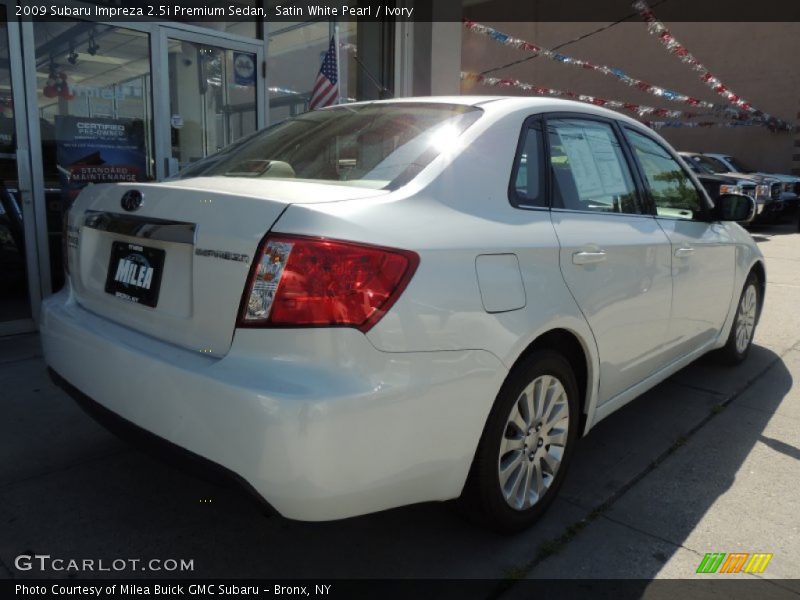 Satin White Pearl / Ivory 2009 Subaru Impreza 2.5i Premium Sedan