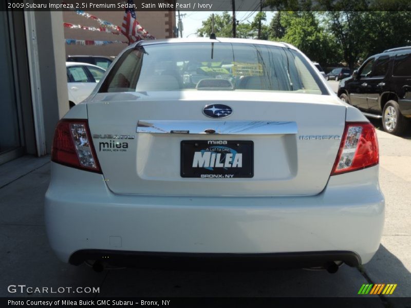 Satin White Pearl / Ivory 2009 Subaru Impreza 2.5i Premium Sedan
