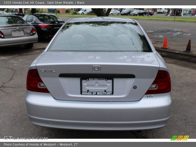 Satin Silver Metallic / Black 2003 Honda Civic HX Coupe