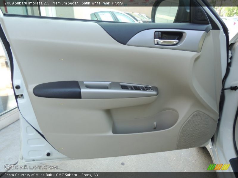 Satin White Pearl / Ivory 2009 Subaru Impreza 2.5i Premium Sedan