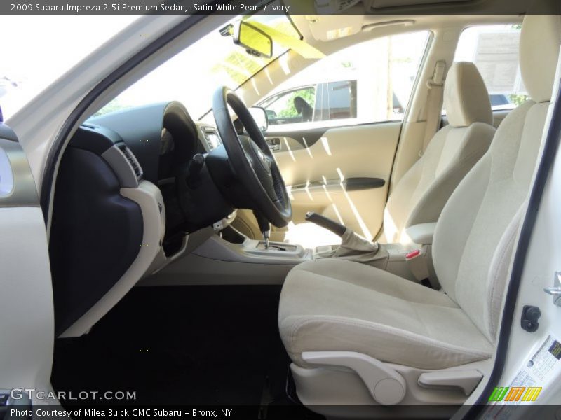 Satin White Pearl / Ivory 2009 Subaru Impreza 2.5i Premium Sedan