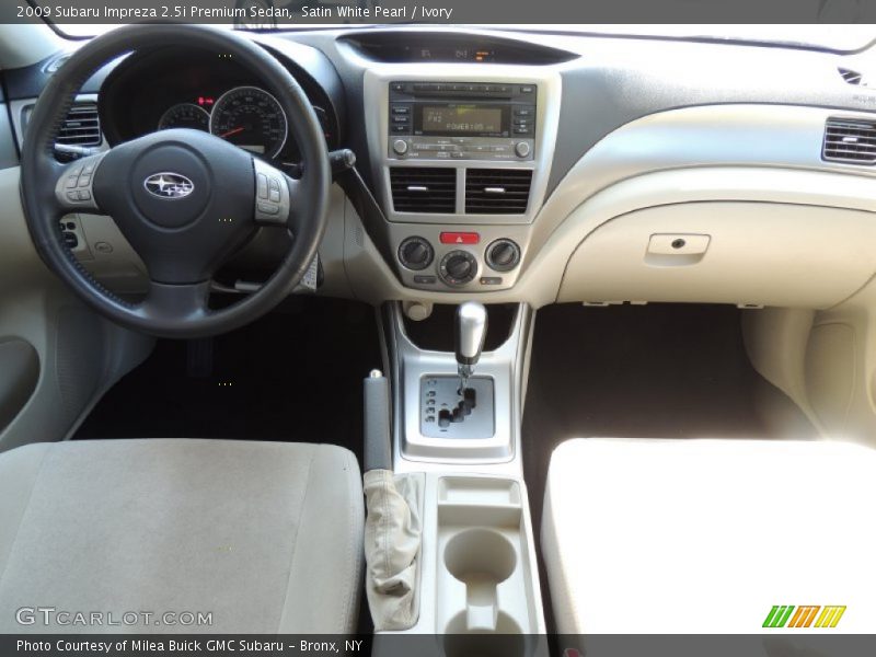 Satin White Pearl / Ivory 2009 Subaru Impreza 2.5i Premium Sedan