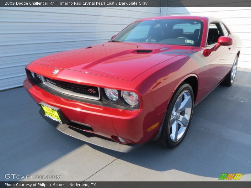 Inferno Red Crystal Pearl Coat / Dark Slate Gray 2009 Dodge Challenger R/T