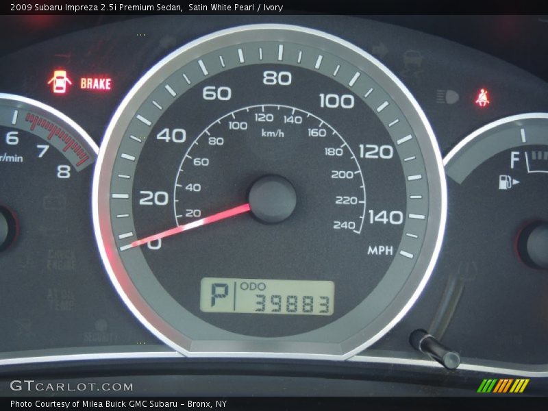 Satin White Pearl / Ivory 2009 Subaru Impreza 2.5i Premium Sedan