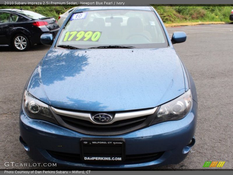 Newport Blue Pearl / Ivory 2010 Subaru Impreza 2.5i Premium Sedan