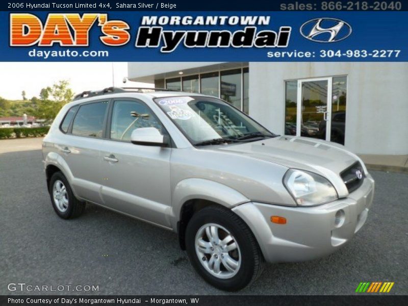 Sahara Silver / Beige 2006 Hyundai Tucson Limited 4x4