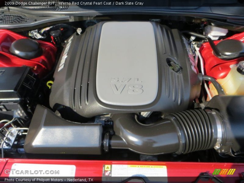 Inferno Red Crystal Pearl Coat / Dark Slate Gray 2009 Dodge Challenger R/T