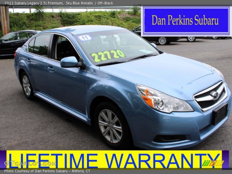 Sky Blue Metallic / Off-Black 2011 Subaru Legacy 2.5i Premium