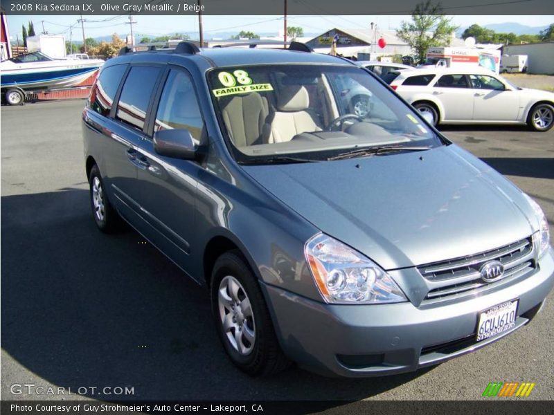 Olive Gray Metallic / Beige 2008 Kia Sedona LX