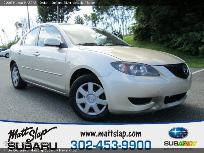 Sunlight Silver Metallic / Beige 2006 Mazda MAZDA3 i Sedan
