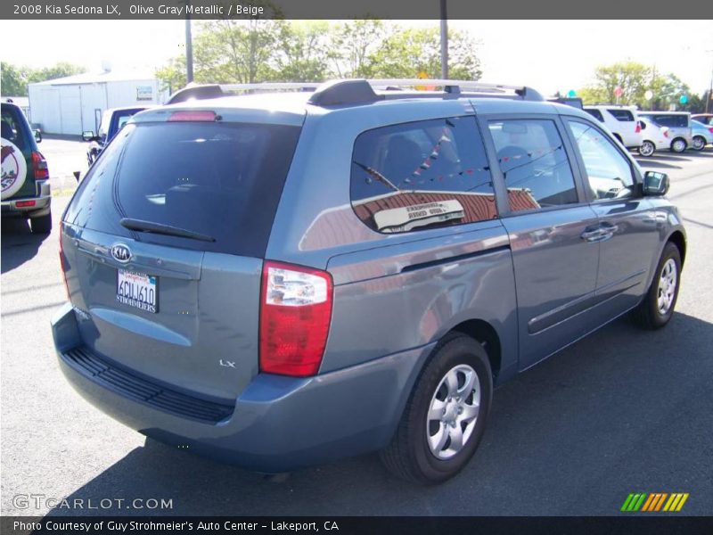 Olive Gray Metallic / Beige 2008 Kia Sedona LX