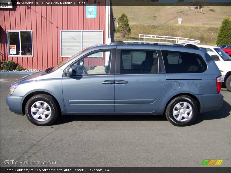 Olive Gray Metallic / Beige 2008 Kia Sedona LX