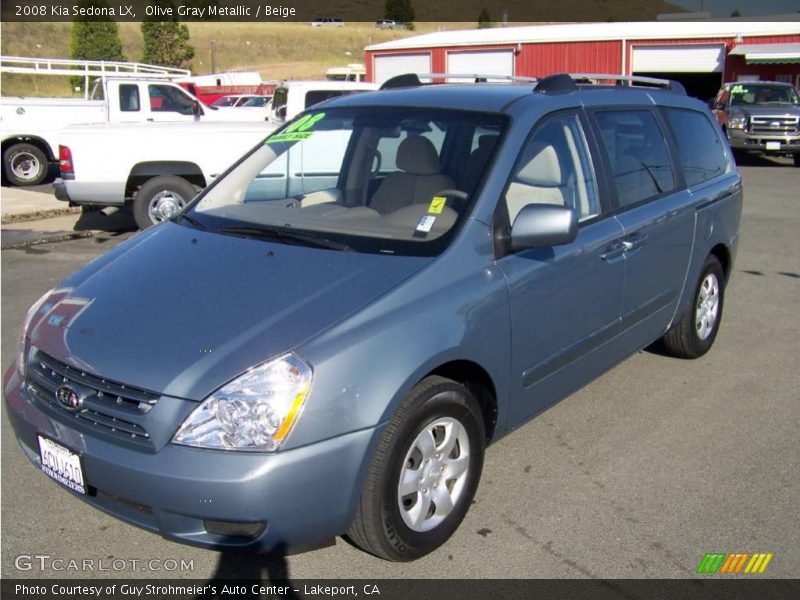 Olive Gray Metallic / Beige 2008 Kia Sedona LX