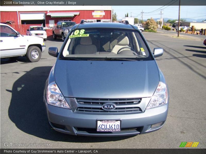 Olive Gray Metallic / Beige 2008 Kia Sedona LX