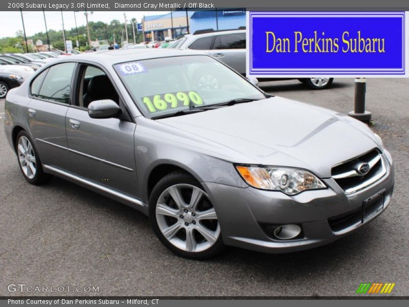 Diamond Gray Metallic / Off Black 2008 Subaru Legacy 3.0R Limited