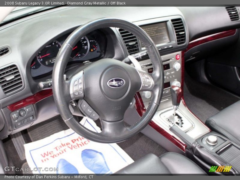 Diamond Gray Metallic / Off Black 2008 Subaru Legacy 3.0R Limited