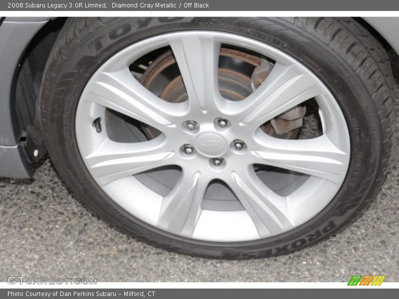 Diamond Gray Metallic / Off Black 2008 Subaru Legacy 3.0R Limited