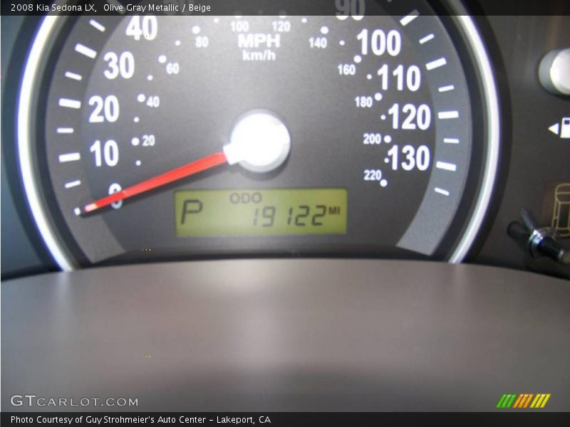 Olive Gray Metallic / Beige 2008 Kia Sedona LX