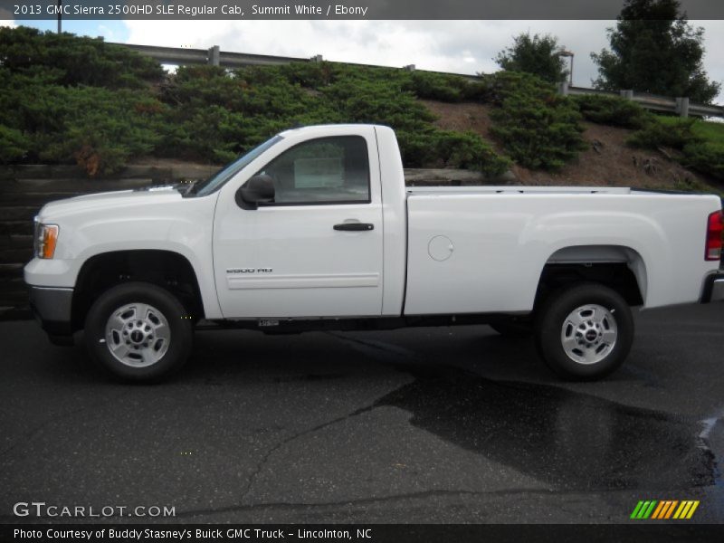 Summit White / Ebony 2013 GMC Sierra 2500HD SLE Regular Cab