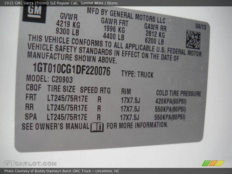 Summit White / Ebony 2013 GMC Sierra 2500HD SLE Regular Cab