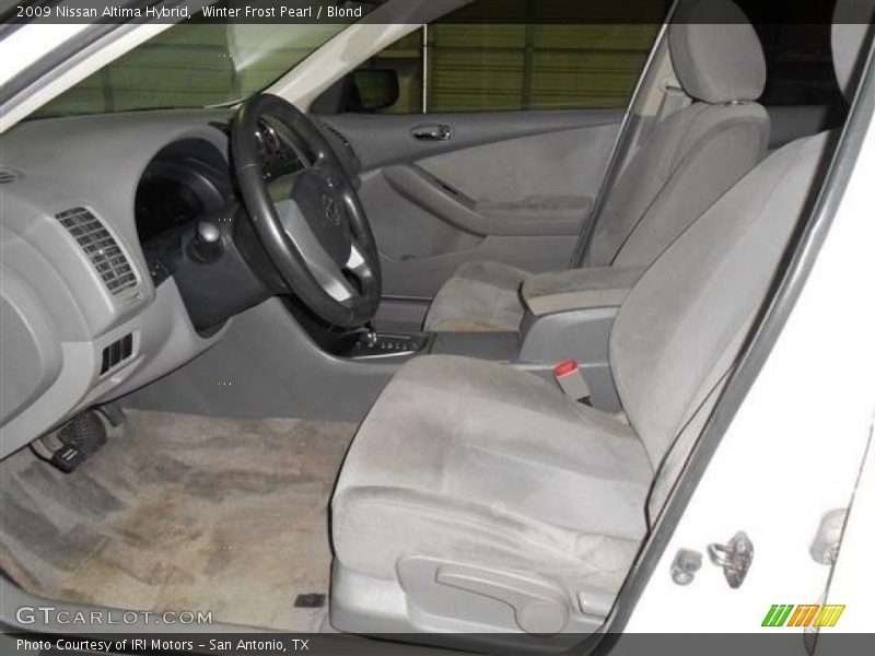 Winter Frost Pearl / Blond 2009 Nissan Altima Hybrid