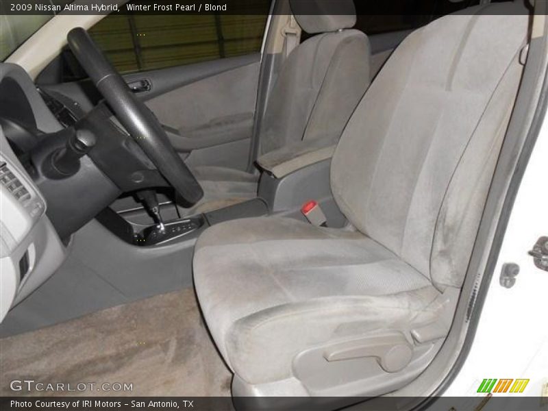 Winter Frost Pearl / Blond 2009 Nissan Altima Hybrid