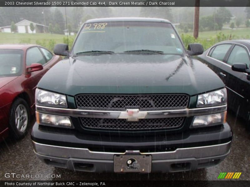 Dark Green Metallic / Dark Charcoal 2003 Chevrolet Silverado 1500 Z71 Extended Cab 4x4