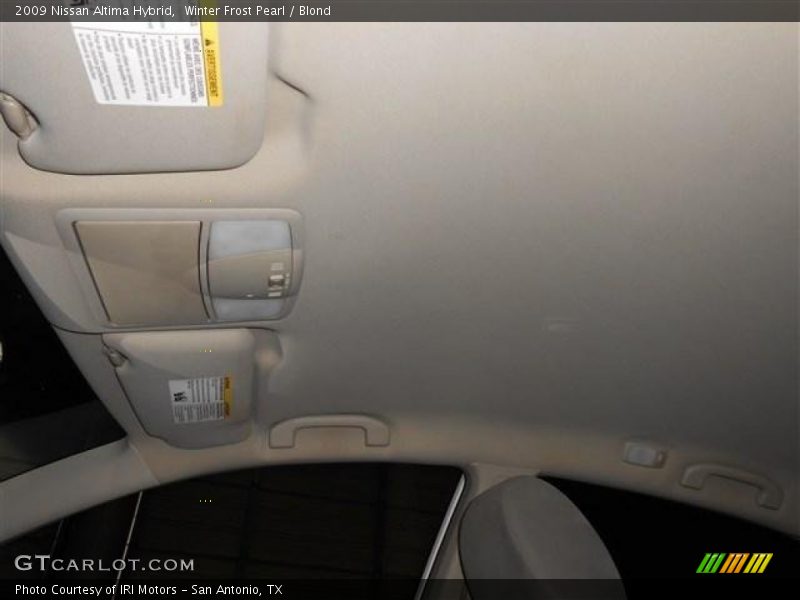 Winter Frost Pearl / Blond 2009 Nissan Altima Hybrid